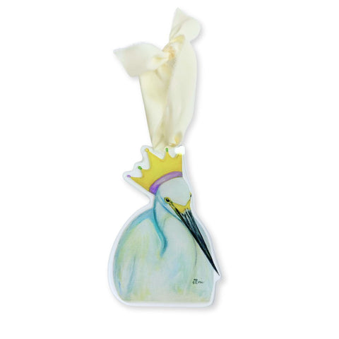 Royal Egret Acrylic Ornament