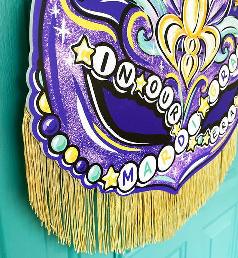 Mardi Gras Era Door Hanger