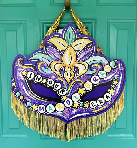 Mardi Gras Era Door Hanger