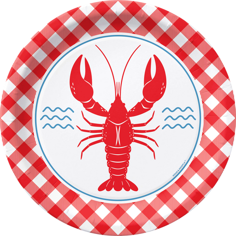 Crawfish Theme Party Dinner Plate (16ct) - 318 Art & Frame