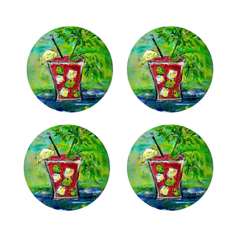 "Cajun Bloody Mary" Double-Sided Acrylic Coaster Set