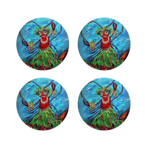 "Vacation Crustacean" Double-Sided Acrylic Coaster Set