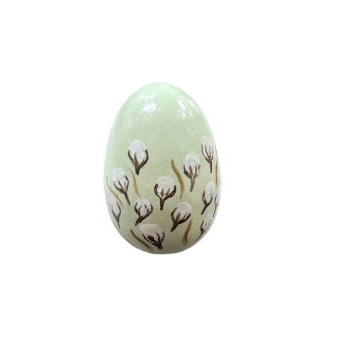 Hand-Painted Egg with Cotton