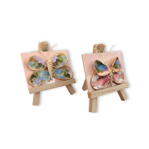 Mini Oyster Butterfly on Easel
