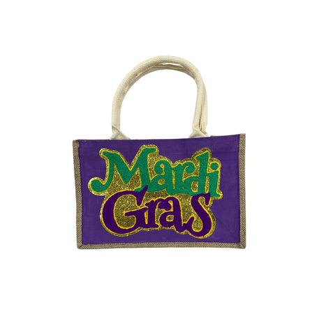 Hand-Embellished Mardi Gras Totes