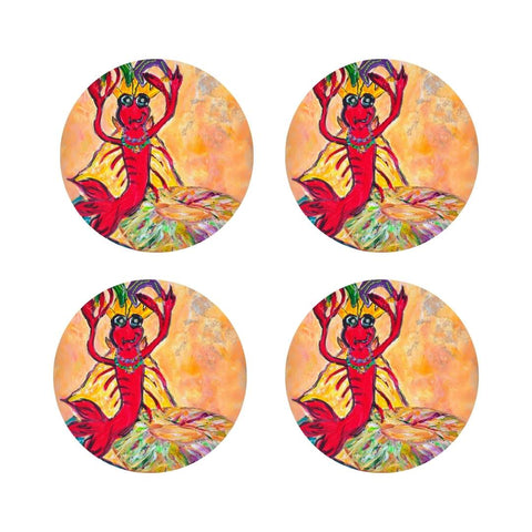 "Carnival Crustacean" Double-Sided Acrylic Coaster Set