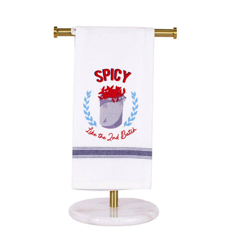 Second Batch Hand Towel   White/Red/Navy   20x28