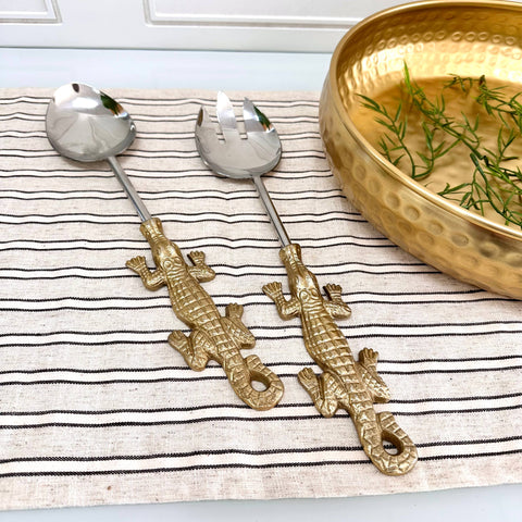 2-Piece Gold Alligator Servers