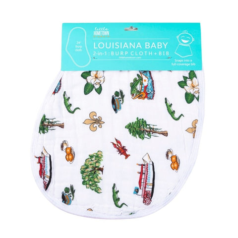 Louisiana Baby 2-in-1 Burp Cloth and Bib