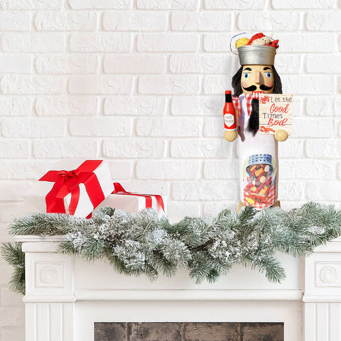 14" Let the Good Times Boil Nutcracker, face detail - 318 Art & Frame