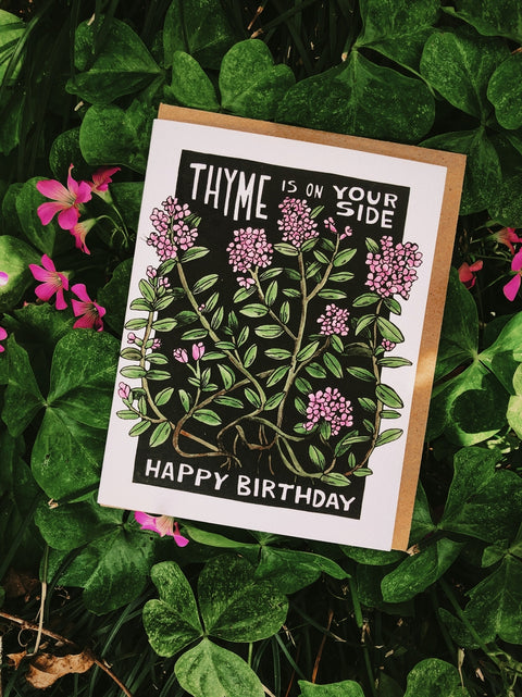 "Thyme Is on Your Side Happy Birthday" Card