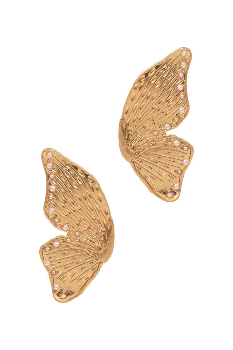 Pearl Butterfly Post Earrings - 318 Art & Frame