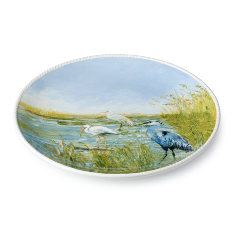 Coastal Birds Round Platter, 13"