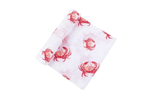 Pink Crab Swaddle Blanket