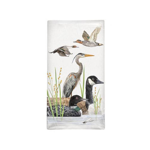 Water Birds Bagged Towel - 318 Art & Frame