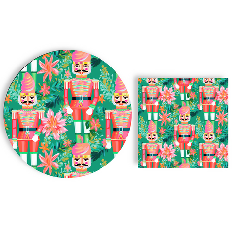 Nutcracker Salad Plate and Napkin Set