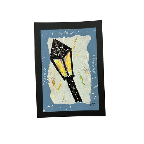 Sneaux Lamp Post Card 5x7