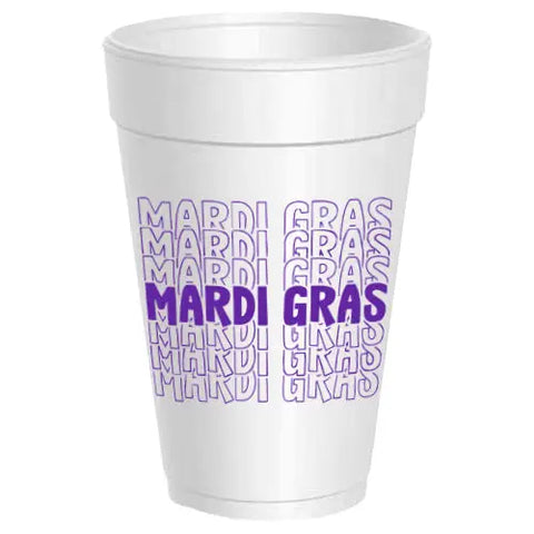 Mardi Gras Styrofoam Cups