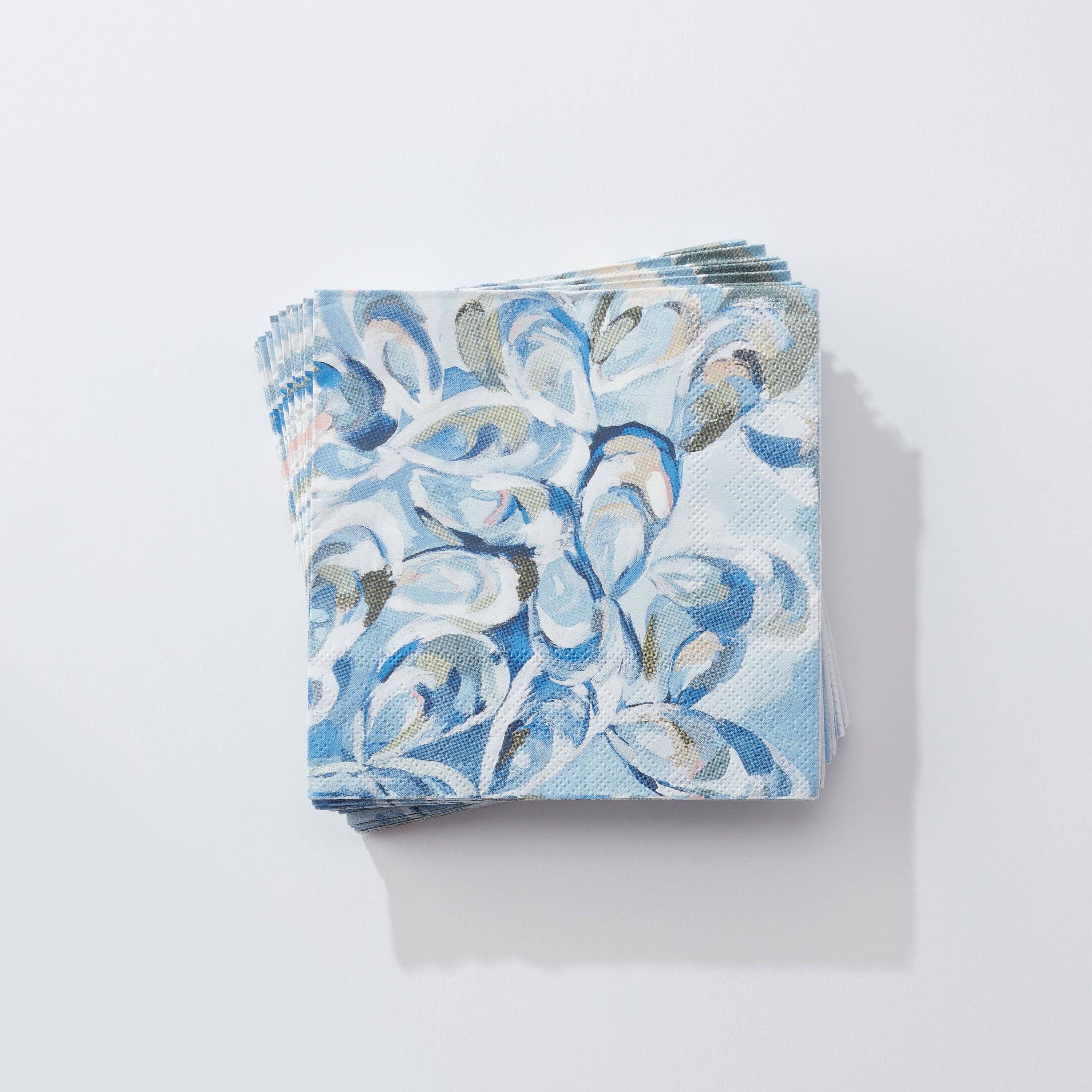 KIM HOVELL Atlantic Reef Oyster Cocktail Napkins