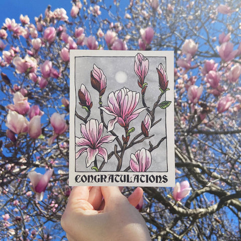 Congratulations Japanese Magnolia Card