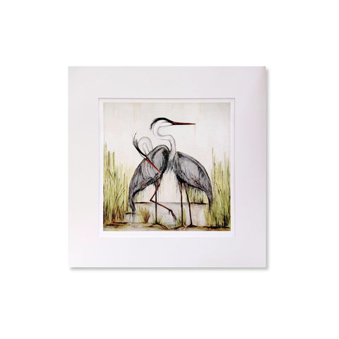 Love Birds Art Print- 12x12 with Mat - 318 Art & Frame
