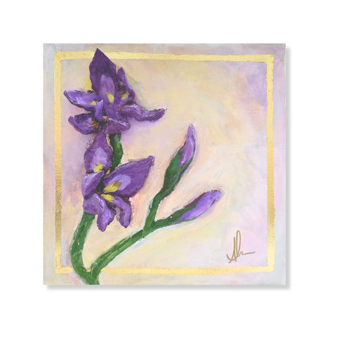 Iris Paper Mache Art- 12x12