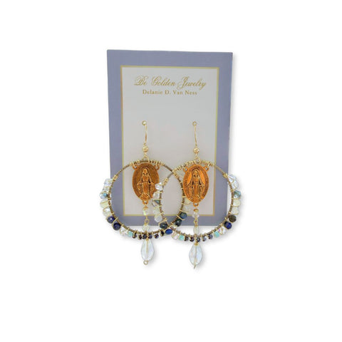 Blue & Gold Immaculate Earrings