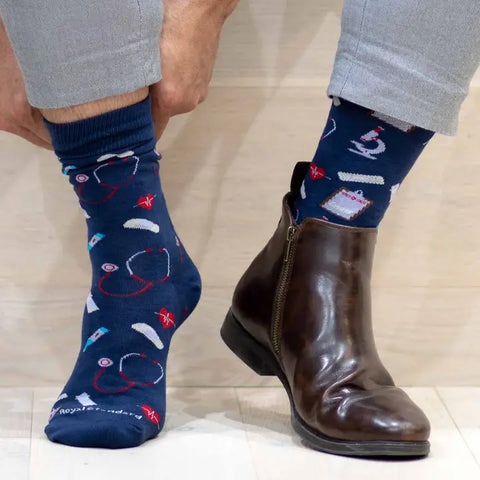 Men's Medical Socks in Navy