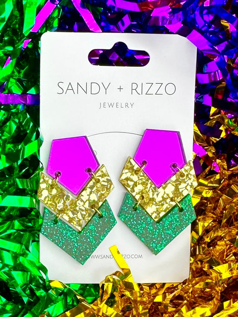 Mardi Gras Dani Earrings