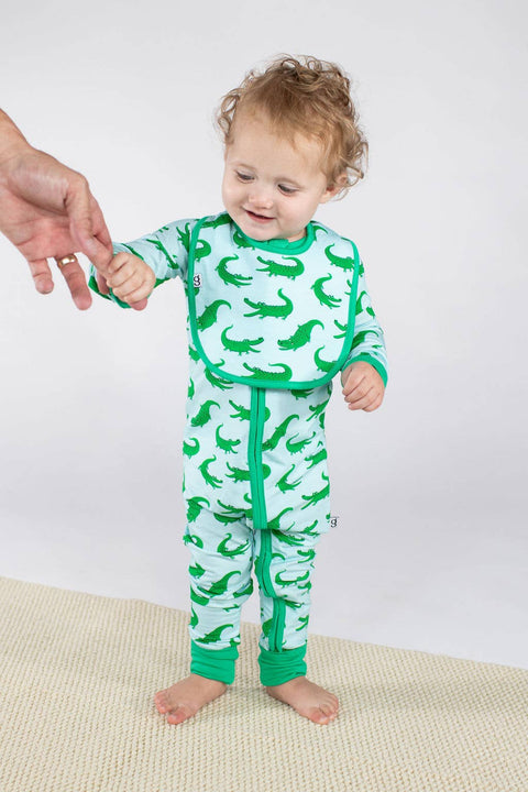 Blue Alligators - Bib Set