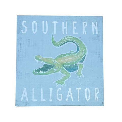 Southern Alligator Wood Sign