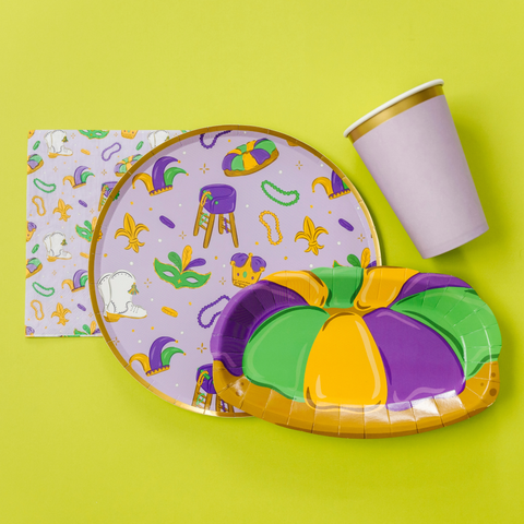 King Cake Party Plate