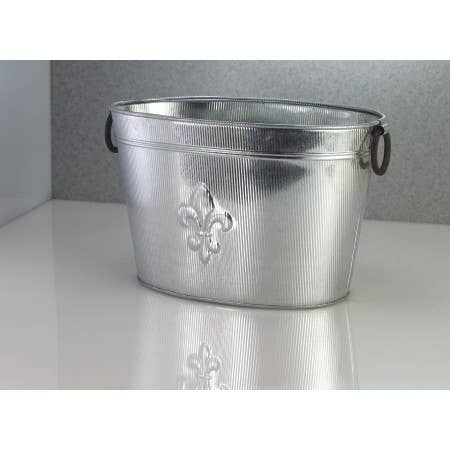 Ribbed Fleur de Lis Beverage Tub