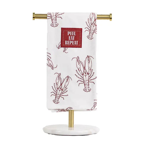 Peel Eat Repeat Crawfish Hand Towel