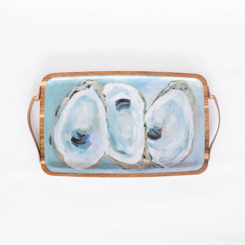 Oyster Rectagular Wooden Serving Tray
