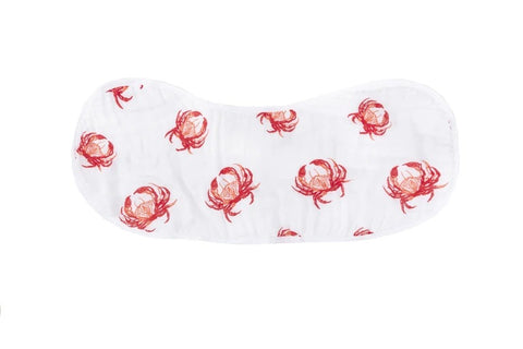 Pink Crab Burp Cloth and Bib