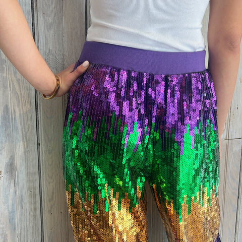 Mardi Gras Sequin Jogger