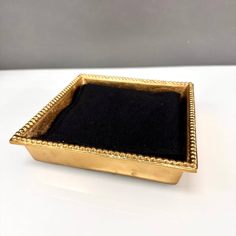 Gold Beaded Luncheon Napkin Holder