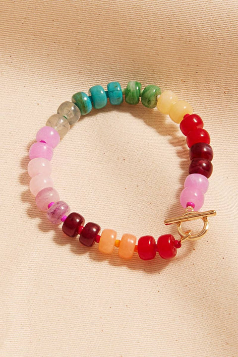Riverstone Ombre Bead Toggle Bracelet