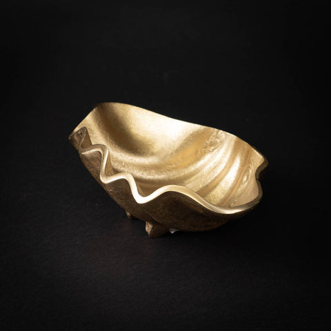 Textured Gold Seashell Bowl