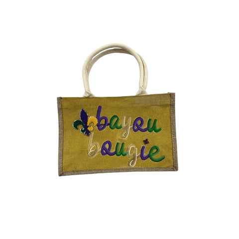 Hand-Embellished Mardi Gras Totes