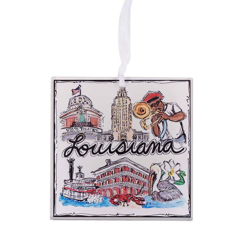 State of Louisiana Acrylic Ornament - 318 Art & Frame