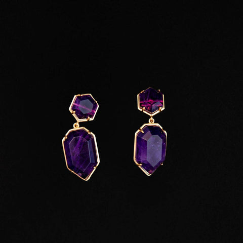 Meredith Earrings in Amethyst