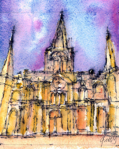 "St. Louis Cathedral" Art Print 8x10