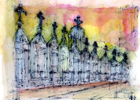 "Metairie Cemetery" Art Print 8x10