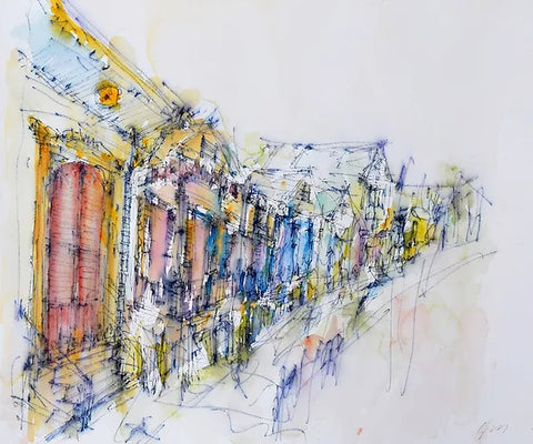 "Quarter Houses" Art Print 8x10