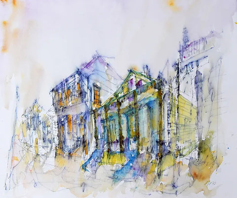 "Marigny Houses" Art Print 8x10