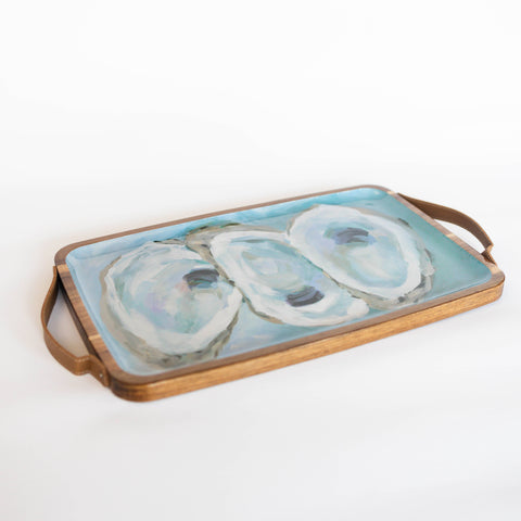 Oyster Rectagular Wooden Serving Tray