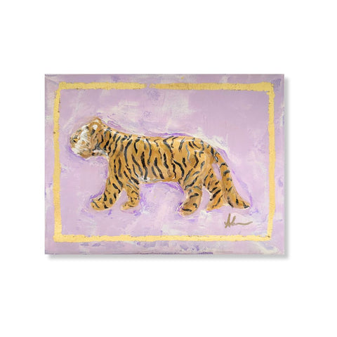 Tiger Paper Mache Art- 6x8