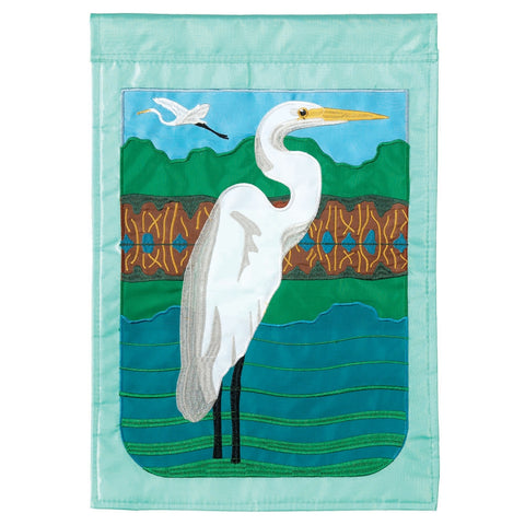 Egret Garden Flag